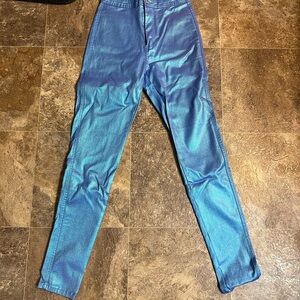 Shimmering Blue Skinny Pants